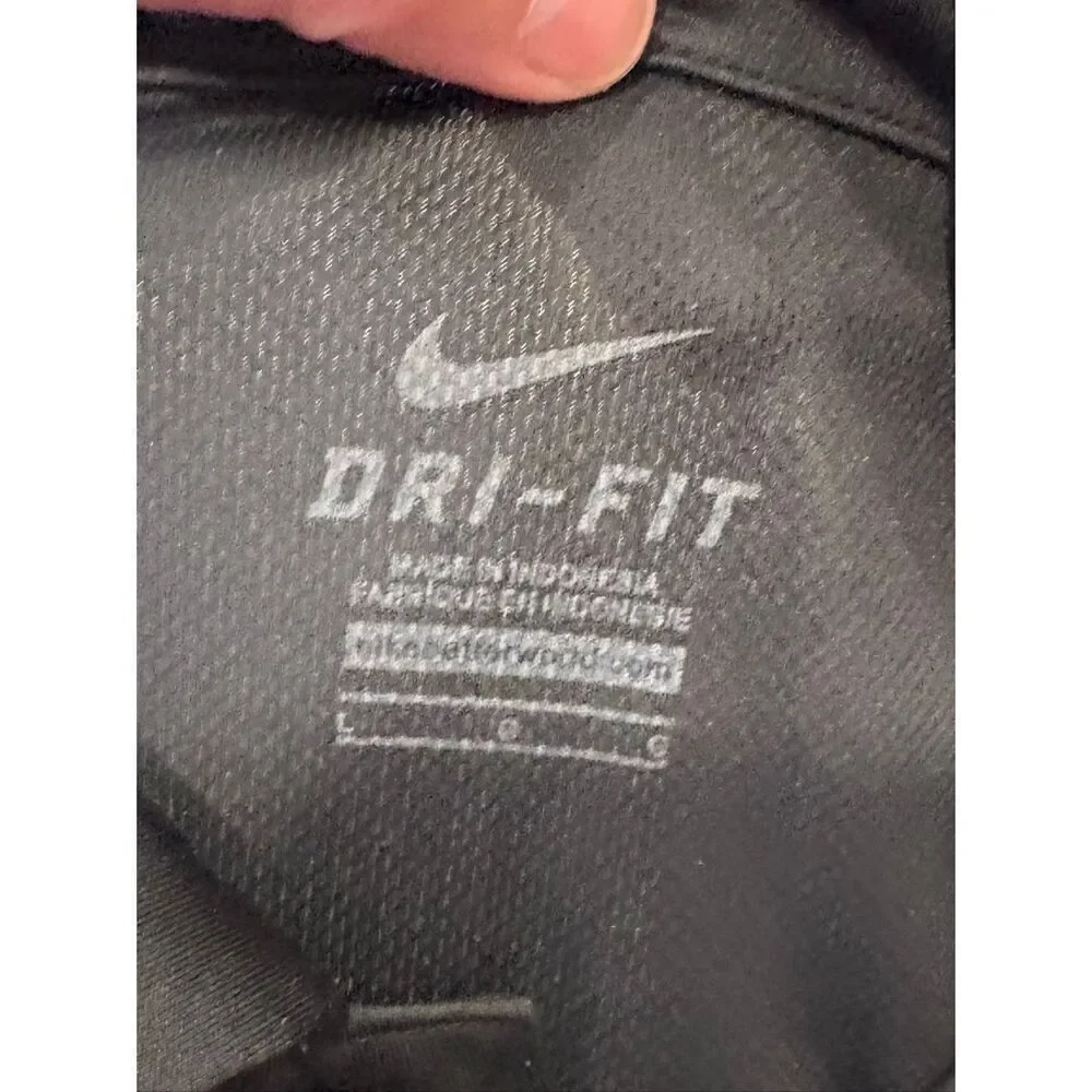 Nike Mens Dri-Fit Polo Shirt Short Sleeve Button-Front Collared Black Size L